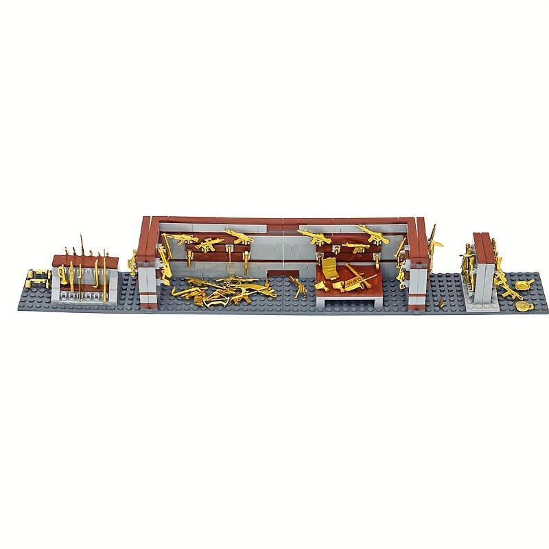Military Armory Building Blocks Toys Golden Additions